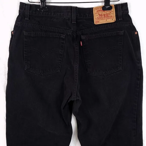 Vintage Levi's 550 Relaxed Fit Tapered Leg 16 Reg Black