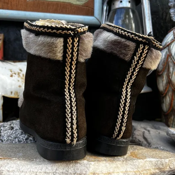 Vintage Snowland Faux Fur Ski Bunny Boots