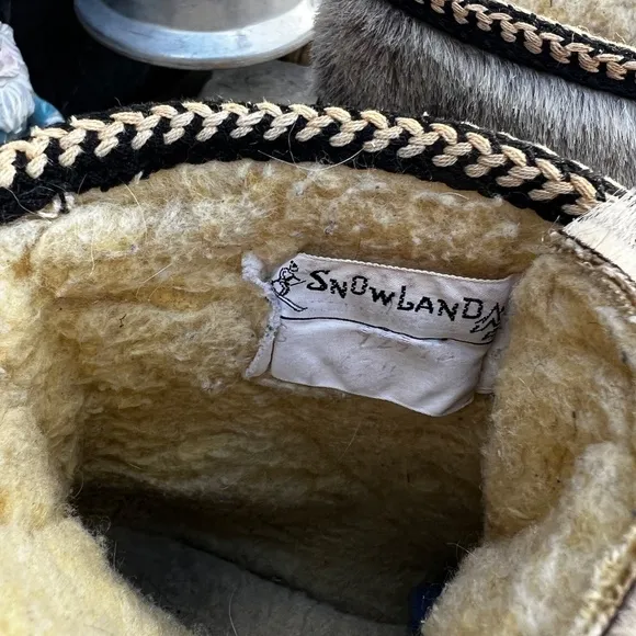 Vintage Snowland Faux Fur Ski Bunny Boots