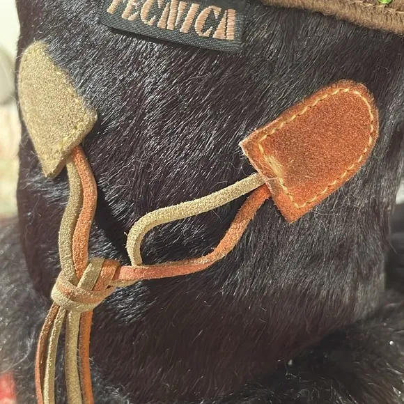 Vintage Tecnica Chocolate Brown Goatskin and Fur Scandia Apres Boots