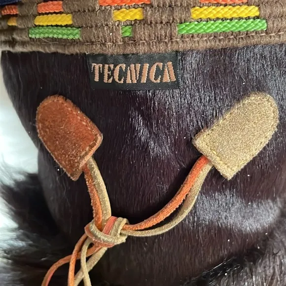 Vintage Tecnica Chocolate Brown Goatskin and Fur Scandia Apres Boots