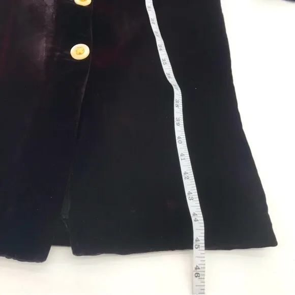 Vintage Y2K Velvet Pin Up Girl Goth Embellished Long Sleeve Midi Dress
