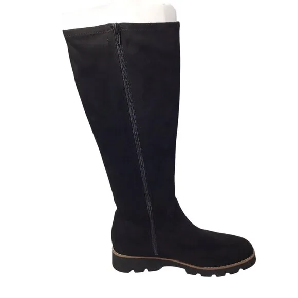 Vionic Ashburn Boots NEW Black Size 7 Knee High Tall Faux Suede NWOB Stretch