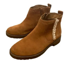Vionic Aslynn water-repellant faux fur Sherpa suede lug  boots