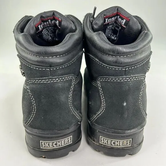 VTG Skechers Jammers 6610 Chunky Insulated Boot US 8.5 Men's Black Hiking Boots
