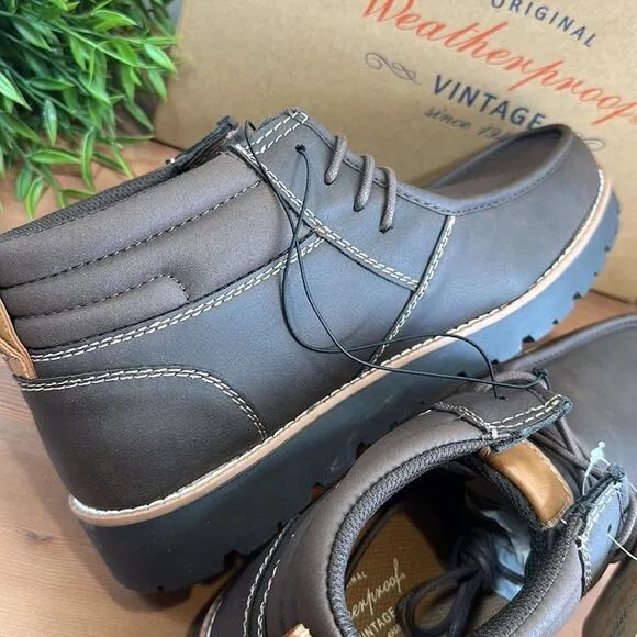 Weatherproof Vintage Men's Faux Leather Chukka Boot Size 13