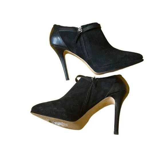 WHITE HOUSE BLACK MARKET ADDYSON SUEDE LEATHER HIGH HEEL ANKLE BOOTS BOOTIES