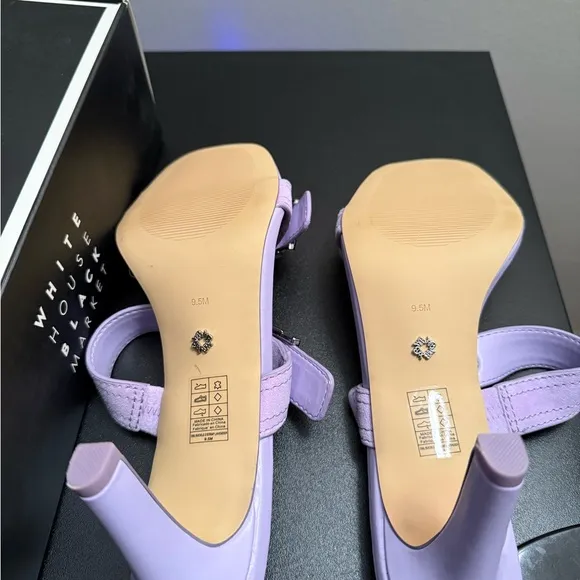White House Black Market Purple Sandals with Double Strap Design 9 1/2
