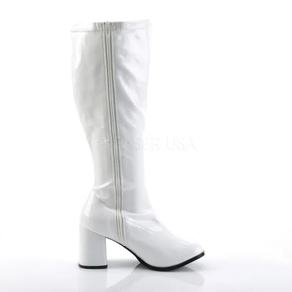 Wide Width Calf Shaft Stretch Knee High Heel Boots