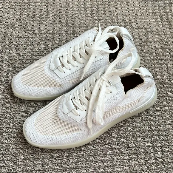 Wolf and Shepherd White Vanilla SupremeKnit Trainer Tennis Shoes