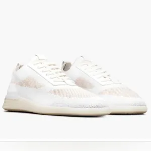 Wolf and Shepherd White Vanilla SupremeKnit Trainer Tennis Shoes