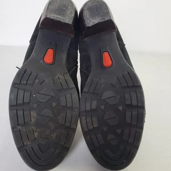 Wolky Dhofar Black Suede Lace Up Boots Size 41