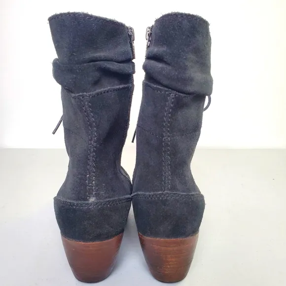 Wolky Dhofar Black Suede Lace Up Boots Size 41
