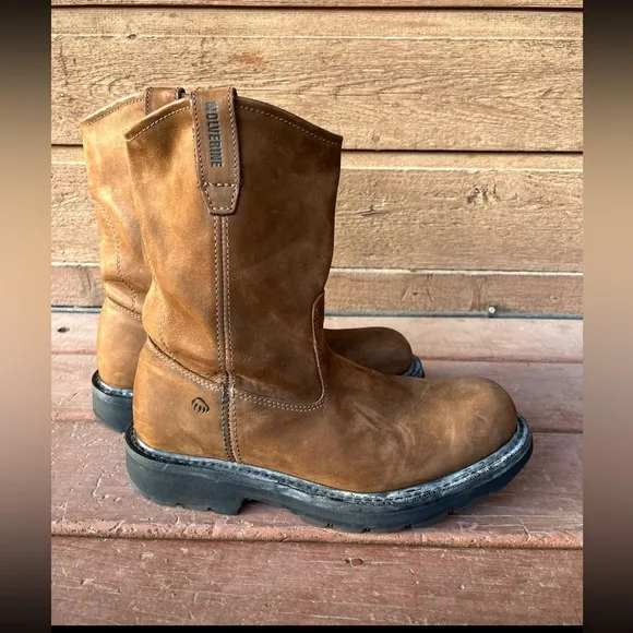Wolverine men’s leather western boots size 10.5 EUC