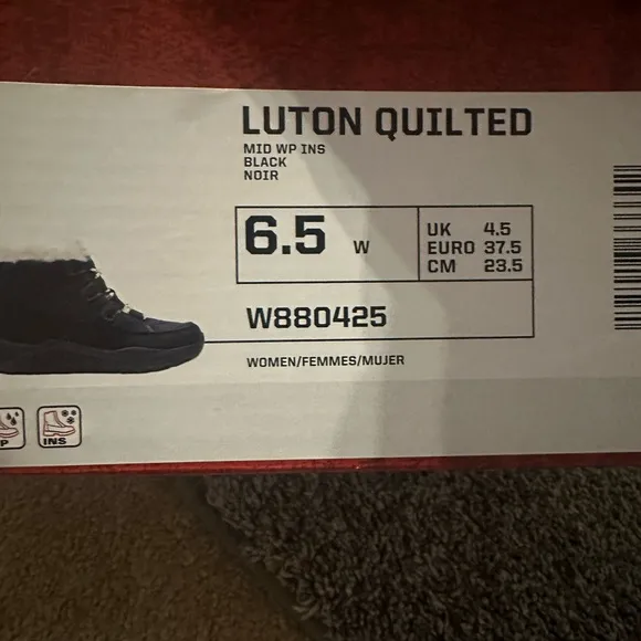 Wolverine Women’s Luton‎ Quilted Waterproof Boots Size 6.5 Wide