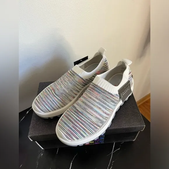 Women's Bernie Mev Hype Iris Slip On Shoes Light Rainbow Size 38 7M US