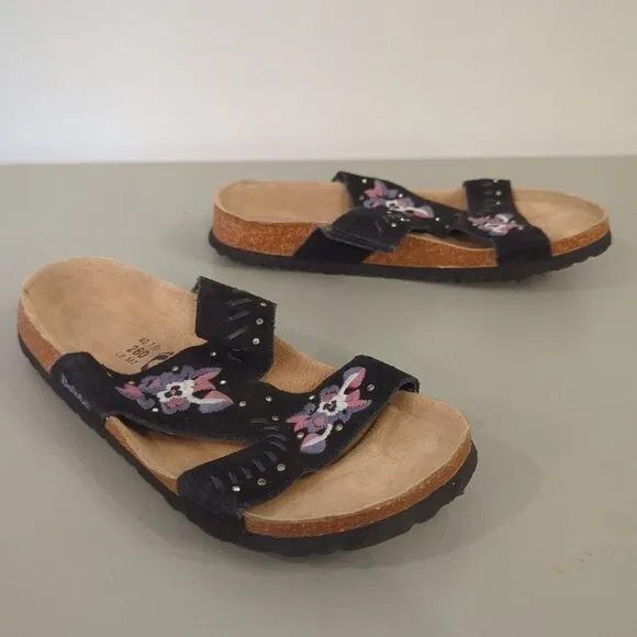 Women's Betula Sandals Black Floral Size 9