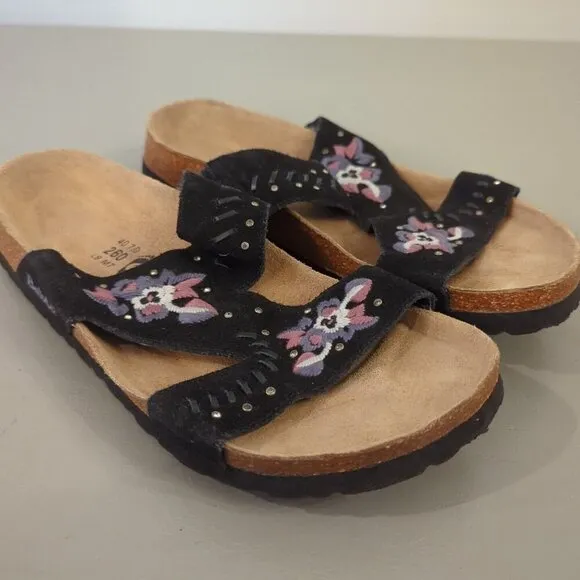 Women's Betula Sandals Black Floral Size 9
