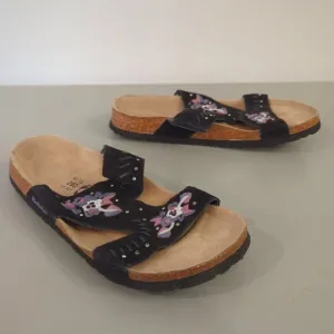 Women's Betula Sandals Black Floral Size 9