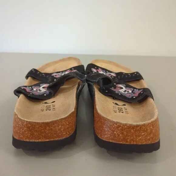 Women's Betula Sandals Black Floral Size 9