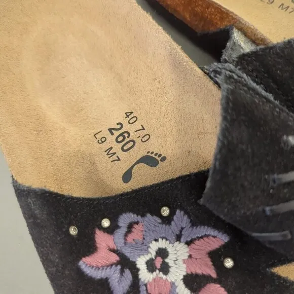 Women's Betula Sandals Black Floral Size 9