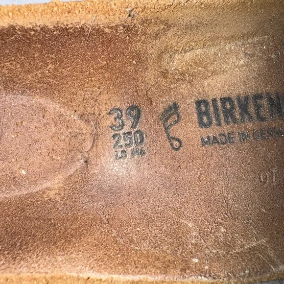 Women’s Birkenstock silver sandals size 39