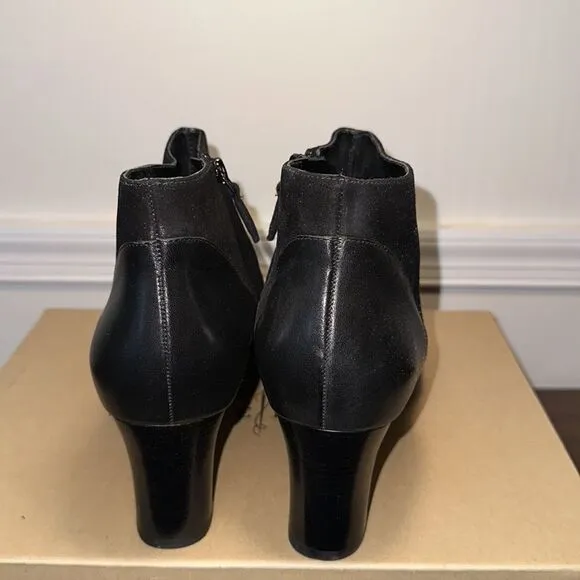 Women’s Cole Haan Miriam Short Boot Black Suede, Size 10, New in Box