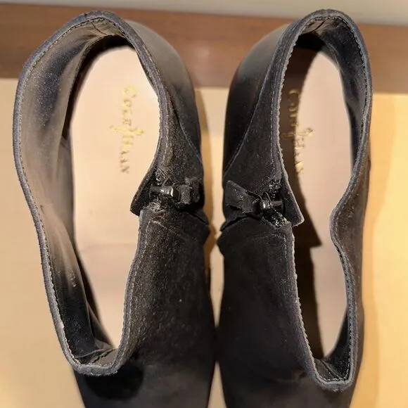 Women’s Cole Haan Miriam Short Boot Black Suede, Size 10, New in Box
