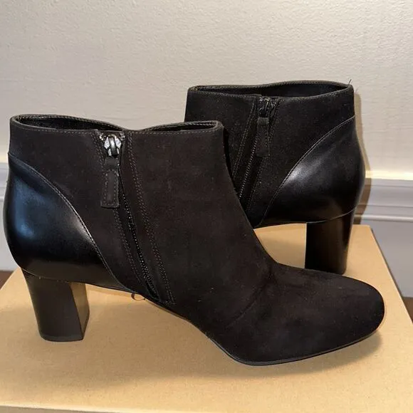Women’s Cole Haan Miriam Short Boot Black Suede, Size 10, New in Box