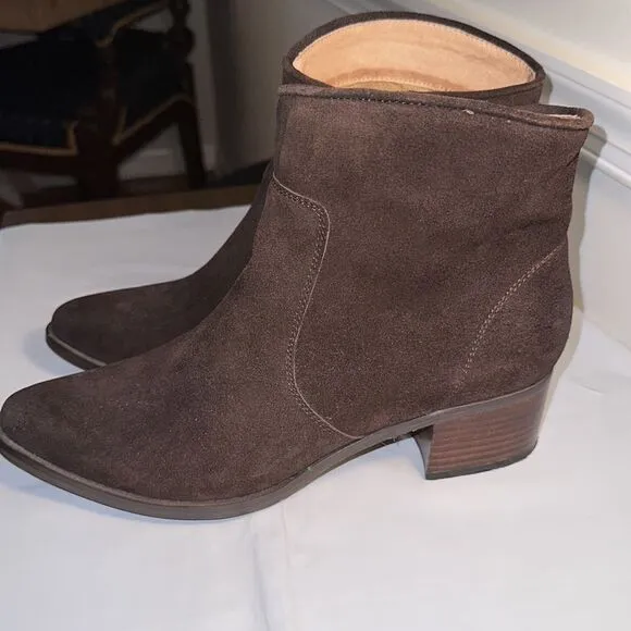 Women’s Corso Como Brown Suede Booties, Size 10