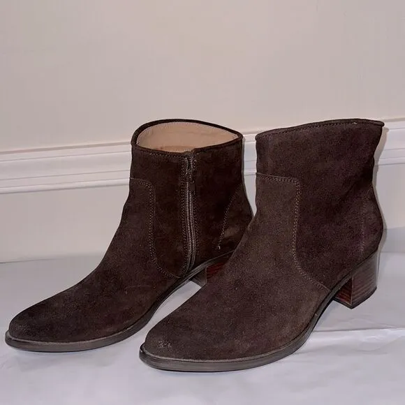 Women’s Corso Como Brown Suede Booties, Size 10