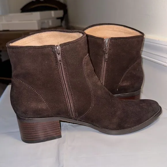 Women’s Corso Como Brown Suede Booties, Size 10