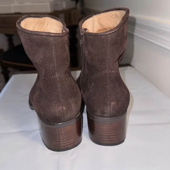Women’s Corso Como Brown Suede Booties, Size 10