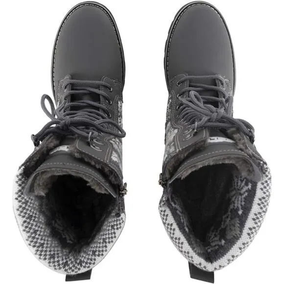 Womens Faux Fur Warm Thermal Waterproof Outdoor Walking Snow Winter Calf Boots