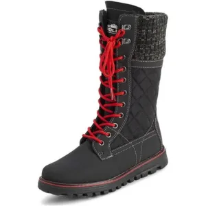 Women's Faux Fur Warm Thermal Waterproof Winter Rubber Sole Calf Boots