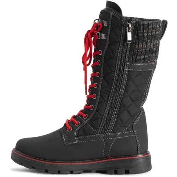 Women's Faux Fur Warm Thermal Waterproof Winter Rubber Sole Calf Boots