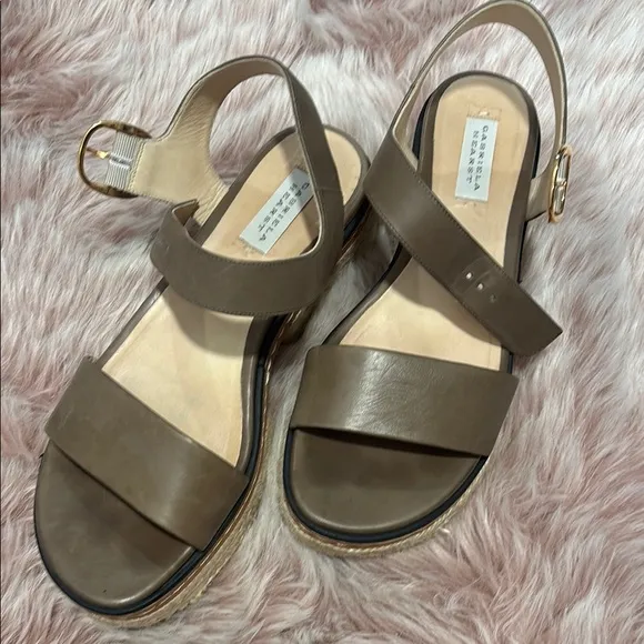 Women's Gabriela Hearst Tan Leather Raffia Sandals