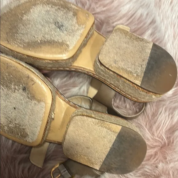 Women's Gabriela Hearst Tan Leather Raffia Sandals