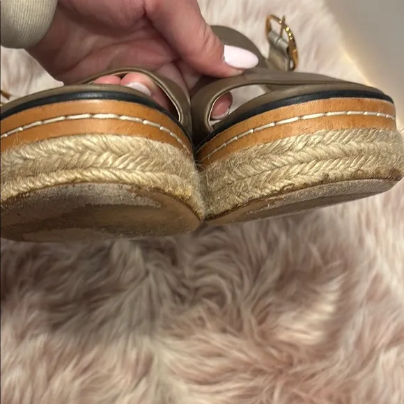 Women's Gabriela Hearst Tan Leather Raffia Sandals