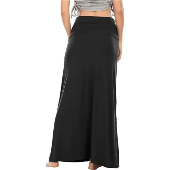 Womens Maxi Skirts Long Skirt for Women A Black