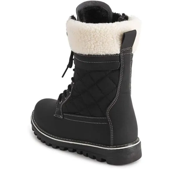 Women's Memory Foam Thermal Waterproof Deep Tread Rubber Sole Snow Boots