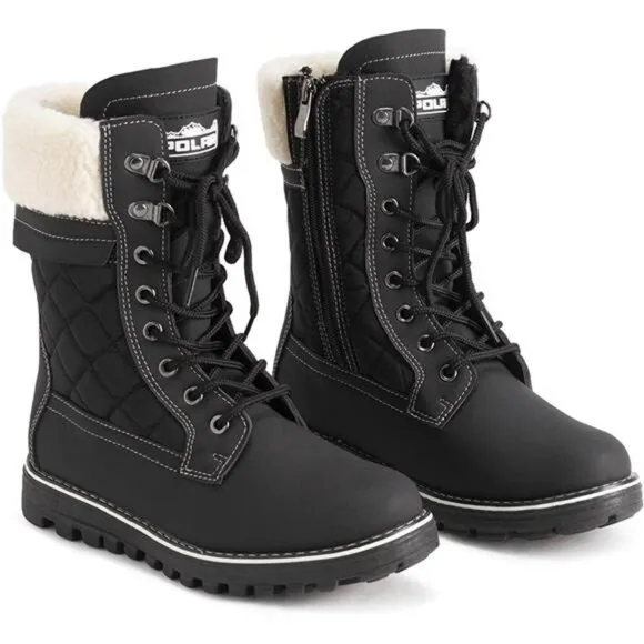 Women's Memory Foam Thermal Waterproof Deep Tread Rubber Sole Snow Boots