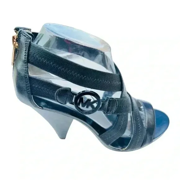 Women’s Michael Kors Black Leather Strappy Sandals•Size 8•PREOWNED LIKE NEW•