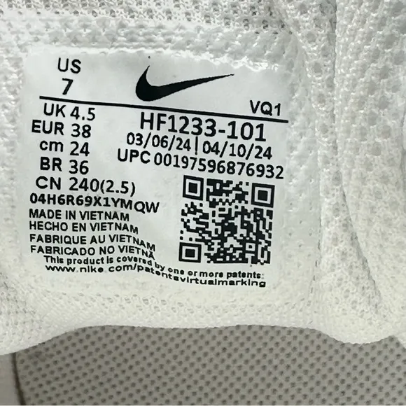 Women’s Nike Air Max Nuba is Shoes White/ Pure Platinum HF1233-101 Size 7 New