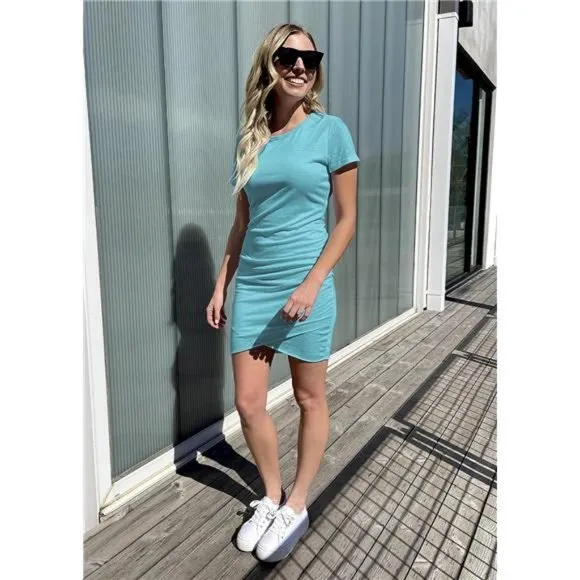 Women's Summer Casual Beach Dresses Light Lake Blue