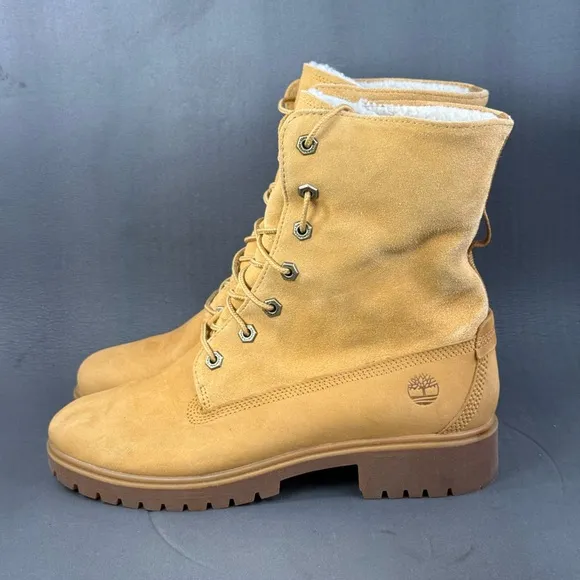 Women’s Timberland Lace Up Faux Fur Lined Boots Size 9
