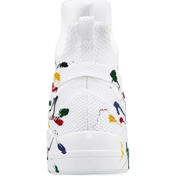 Womens White High Top Sneakers Walking Shoes Ankle Boots