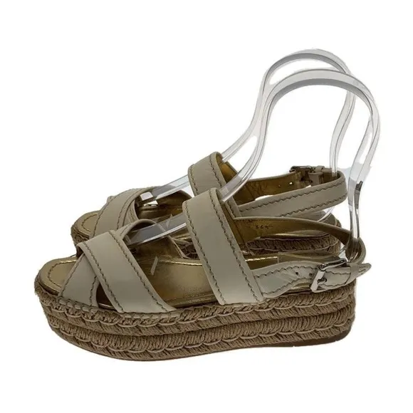 Y2K Vintage PRADA beige suede Espadrille Sandals