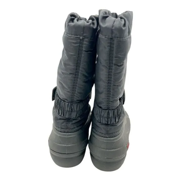 Youth Sorel Flurry Snow Winter Boot Sz US  1 EUR 32 BLACK RED $70 MSRP