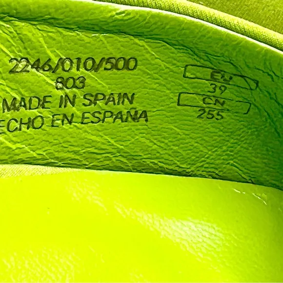 Zara Chunky Heeled Platform Shoes in Neon Green Size 39